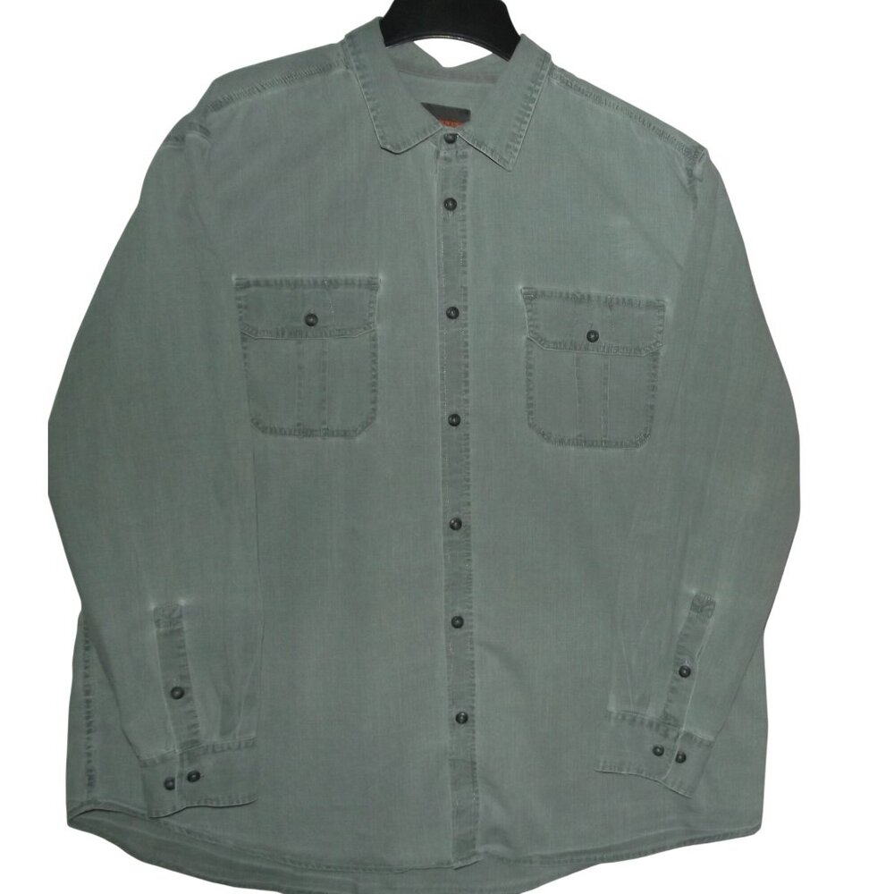 Northwest Territory Shirt Mens Size 2XLT Gray button down pocket flaps cotton